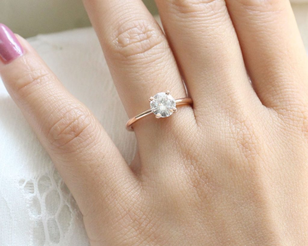 moissanite proposal rings